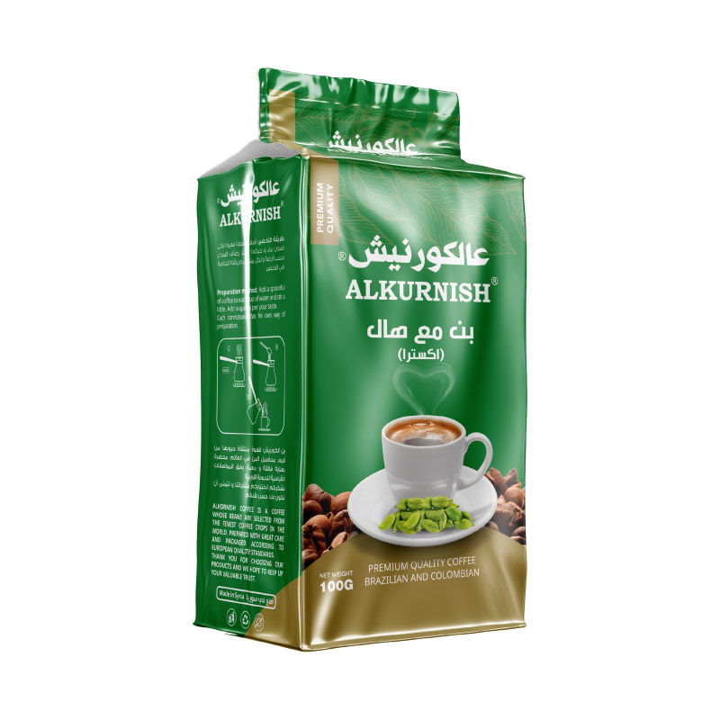 Product Cardamom coffee powder 100g with high-quality flavor and airtight packaging