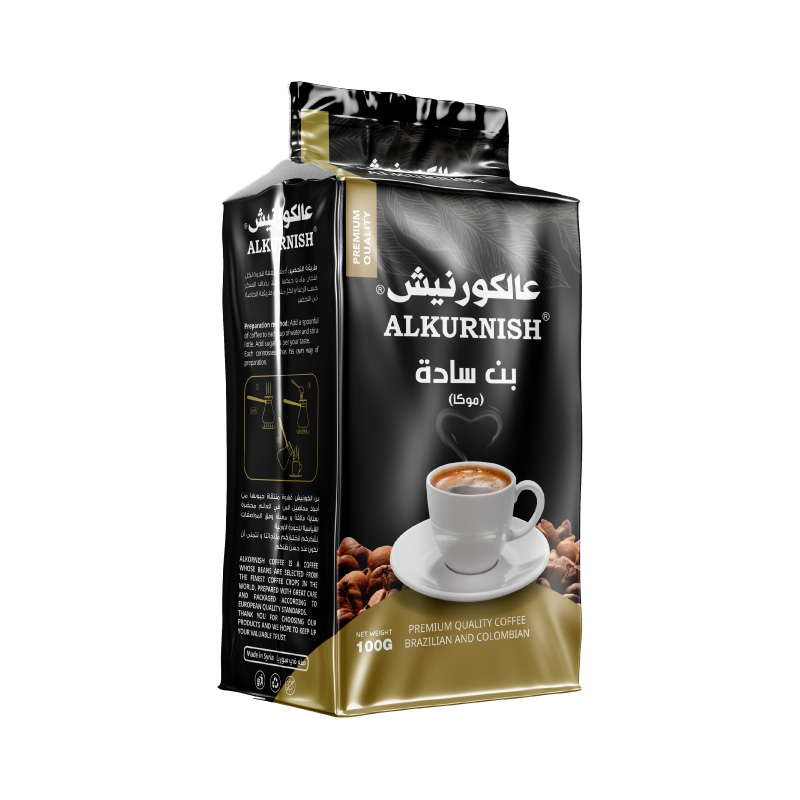 Product Pure plain coffee 100g with high-quality flavor and airtight packaging